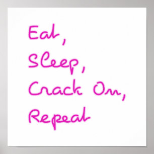 Poster Eat Sleep Crack On Repeat