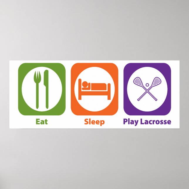 Poster Eat Sleep Play Lacrosse (Frente)