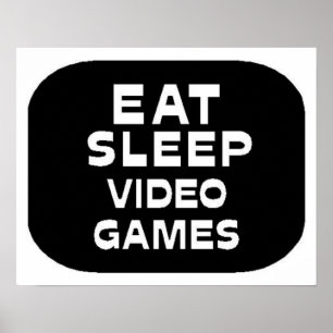 Pôster Eat Sleep Video Games