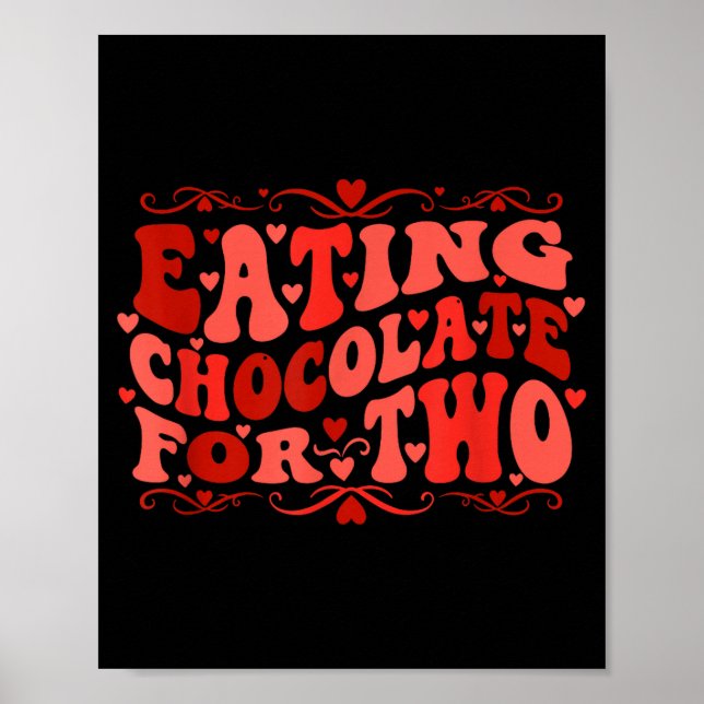 Poster Eating Chocolate For Two Mom To Be Pregnancy Sayin (Frente)