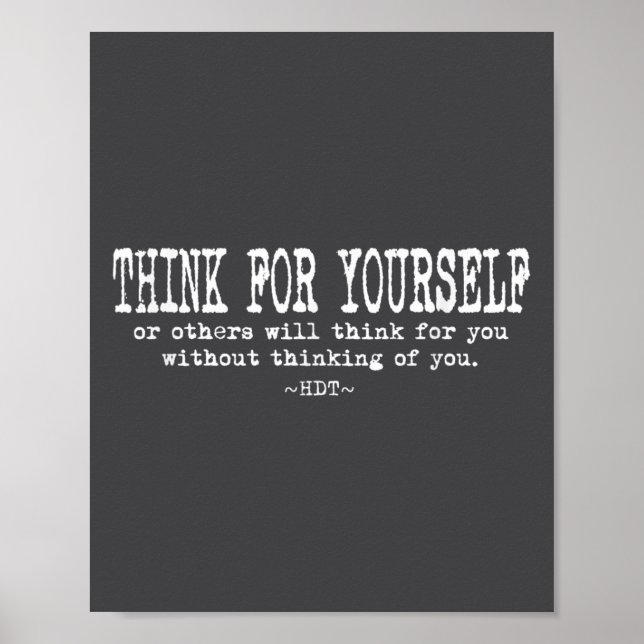 Poster Eau Quote Motivation Insrational - Think For Yours (Frente)