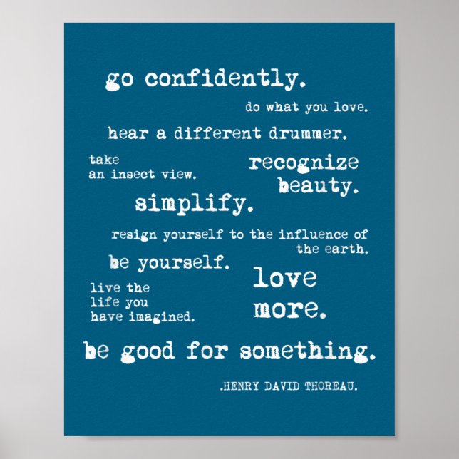 Poster Eau Quote Motivational Insrational - Go Confidentl (Frente)