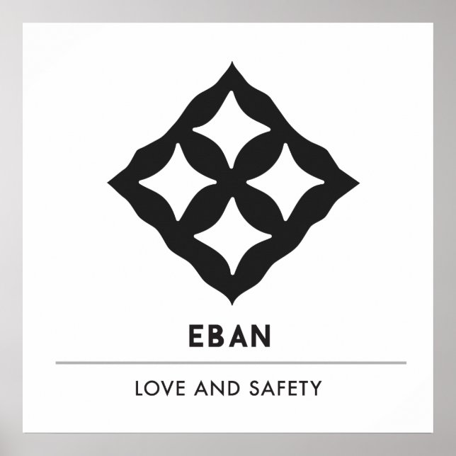 Pôster Eban | Símbolo Adinkra de Amor, Segurança, Proteçã (Frente)