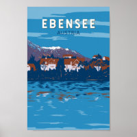Ebensee Austria Viagem Art Vintage