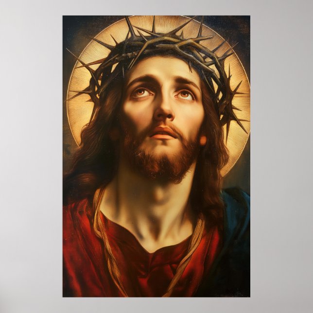 Poster Ecce Homo | Jesus Cristo com Coroa de Espinhos (Frente)
