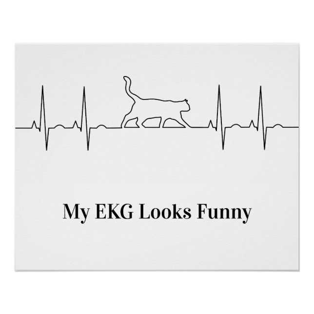 Pôster ECG de Gatos (Frente)