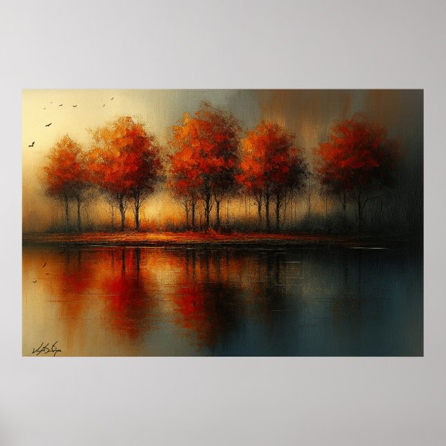 Poster Echoes of Emberlight Landscape (Frente)