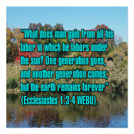 Pôster Eclesiastes 1:3-4 WEBU