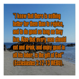Pôster Eclesiastes 3:12-13 WEBU