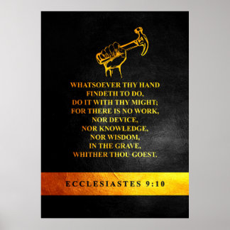 Poster Eclesiastes 9:10 Bíblia Verso
