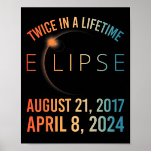 Poster Eclip Solar 2024, Duas Vezes Na Vida