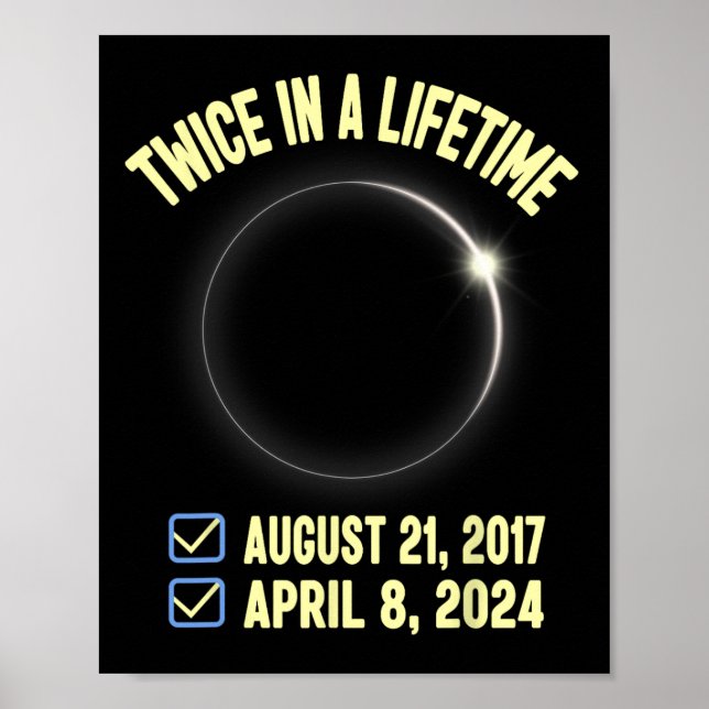 Poster Eclip Solar 2024, Duas Vezes Na Vida (Frente)