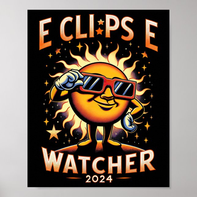 Poster Eclip Solar Eclipse Sun Vestindo 2024 (Frente)