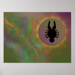 Poster Eclipse alienígena abstrata