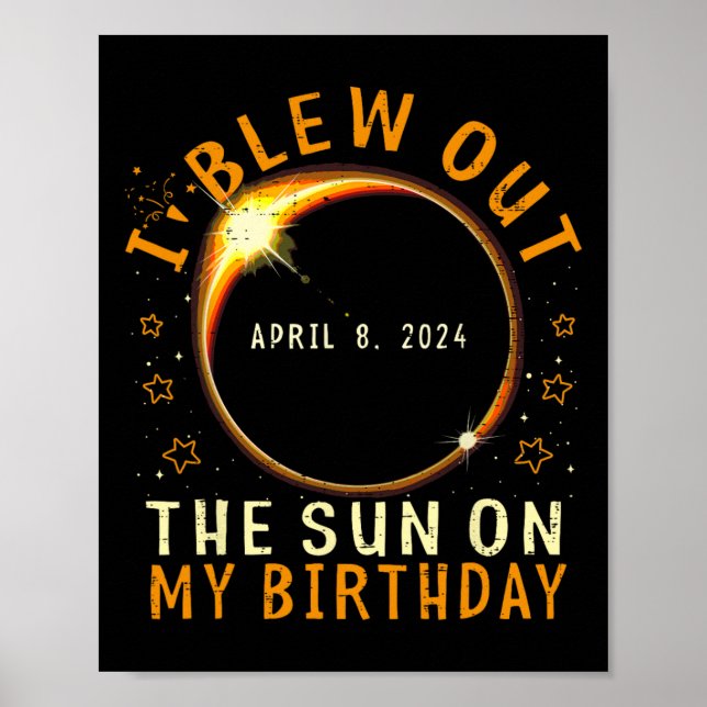 Poster Eclipse Aniversário Eu Espalhei O Sol No Meu Anive (Frente)