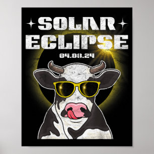 Poster Eclipse Engraçado América Totalidade Total Solar