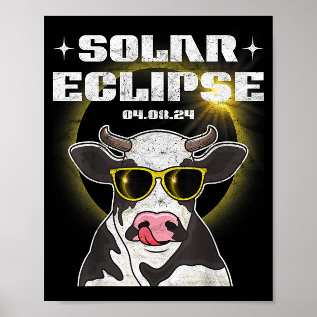 Poster Eclipse Engraçado América Totalidade Total Solar (Frente)