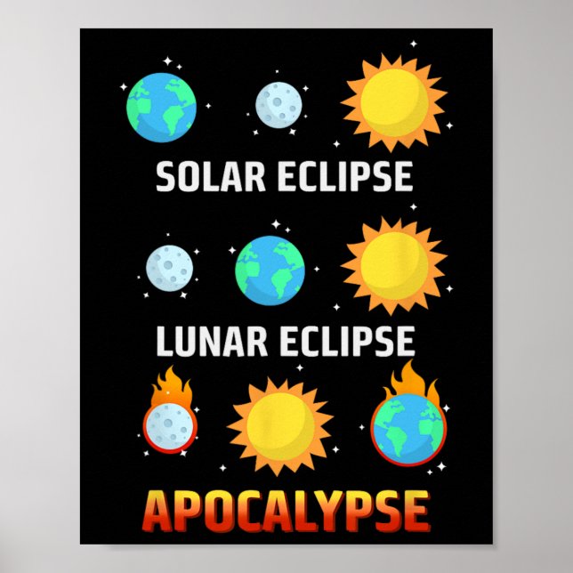 Poster Eclipse Lunar Apocalypse Engraçado Eclipse (Frente)