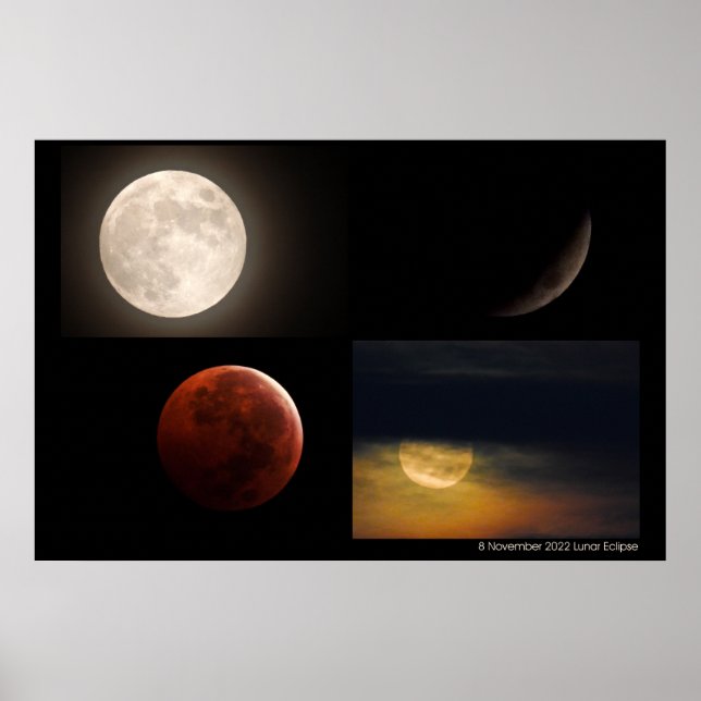 Poster Eclipse lunar de novembro de 2022 (Frente)