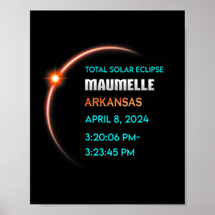 Poster Eclipse Maumelle Arkansas Total Solar Eclipse 2024
