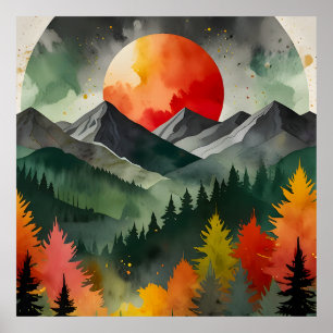 Poster Eclipse sobre a natureza