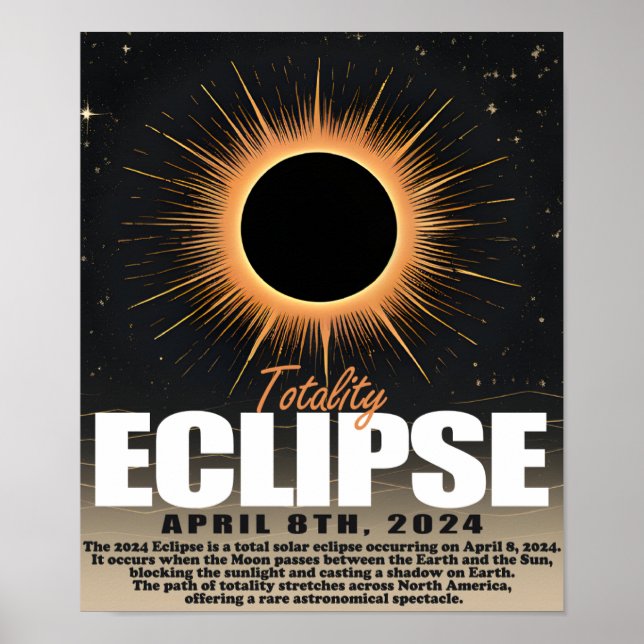 Poster Eclipse Solar 2024 (Frente)