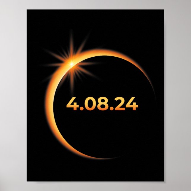 Poster Eclipse Solar 2024 América Totalidade 04 08 24 Spr (Frente)