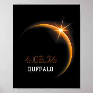 Poster Eclipse Solar 2024 Buffalo Totality Primavera 4.08