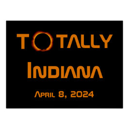 Pôster Eclipse Solar 2024 de Indiana Total