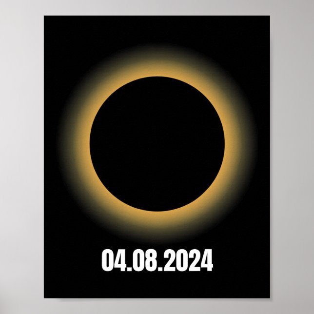 Poster Eclipse Solar 2024 Eclipse Solar Total 4.08.24 (Frente)