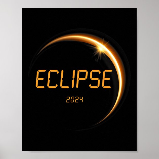 Poster Eclipse Solar 2024 Eclipse Solar Total 4.08.24 13 (Frente)