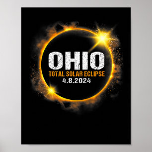 Poster Eclipse Solar 2024 Eclipse Solar Total abril 8 202