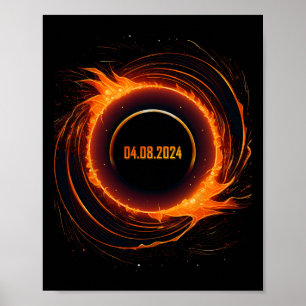 Poster Eclipse Solar 2024 Eclipse Sun Total