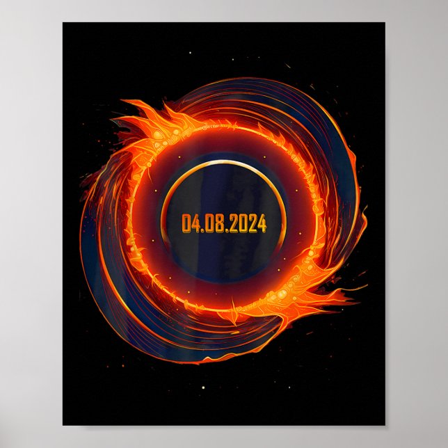 Poster Eclipse Solar 2024 Eclipse Sun Total (Frente)