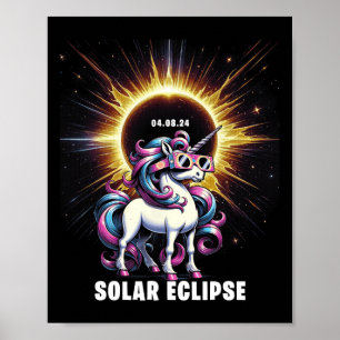 Poster Eclipse Solar 2024 Total Eclipse 8 de abril 24 uni