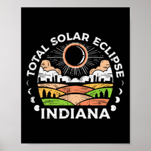 Poster Eclipse Solar 2024 Totalidade abril 8 Homens Mulhe