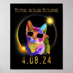 Poster Eclipse Solar 2024 Vidro do Eclipse Solar Vestido