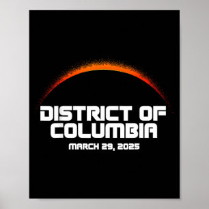Poster Eclipse Solar 2025 3.9.25 Distrito de Columbia Mul