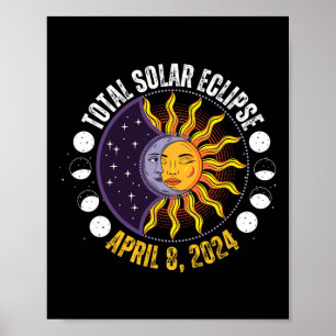 Poster Eclipse Solar 8-4-2024 Eclipse Com Sol