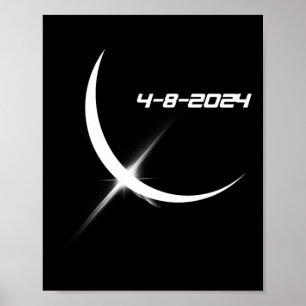 Poster Eclipse Solar 8 de abril de 2024