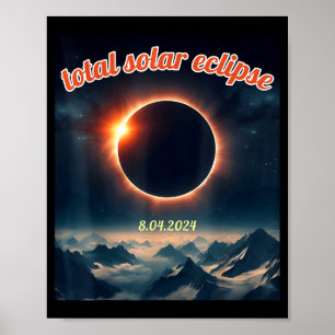 Poster Eclipse solar América texas 4.8.24 eclipse solar t