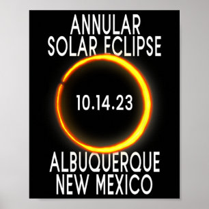 Poster Eclipse Solar Annular T - Albuquerque Novo México