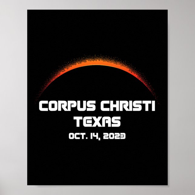Poster Eclipse Solar Anular S Corpus Christi Queda (Frente)