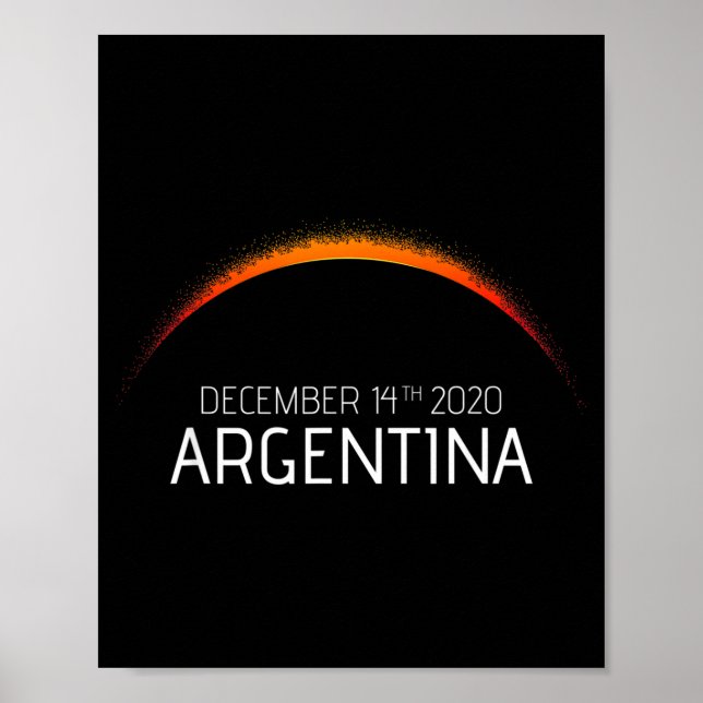 Poster eclipse solar Argentina 2020 eclipse solar Argenti (Frente)