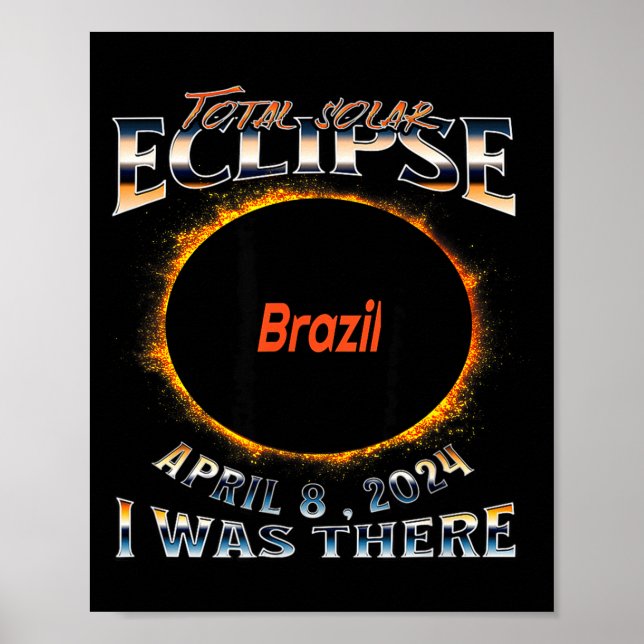 Poster Eclipse Solar Brasil Indiana Lá (Frente)