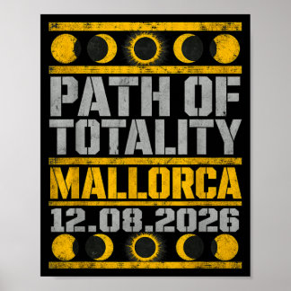 Poster Eclipse Solar de Maiorca 2026 - Estêncil Industria