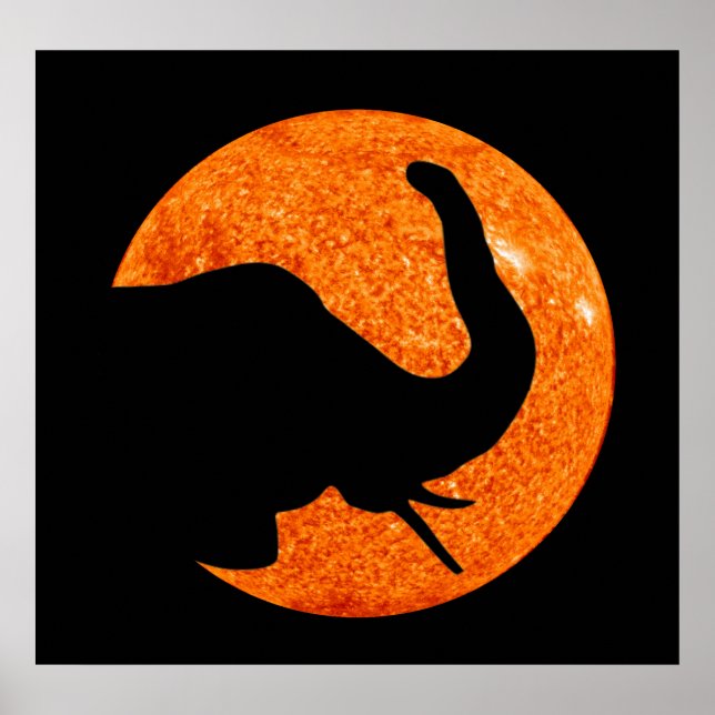 Poster Eclipse Solar do Perfil do Elefante (Frente)