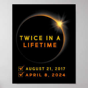 Poster Eclipse Solar Duas Vezes Na Vida 2024 Eclipse Sola