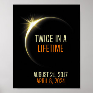 Poster Eclipse Solar Duas Vezes Na Vida 2024 Total Solar