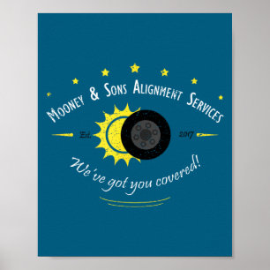 Poster Eclipse Solar e Fãs de Ciência e Astronomia